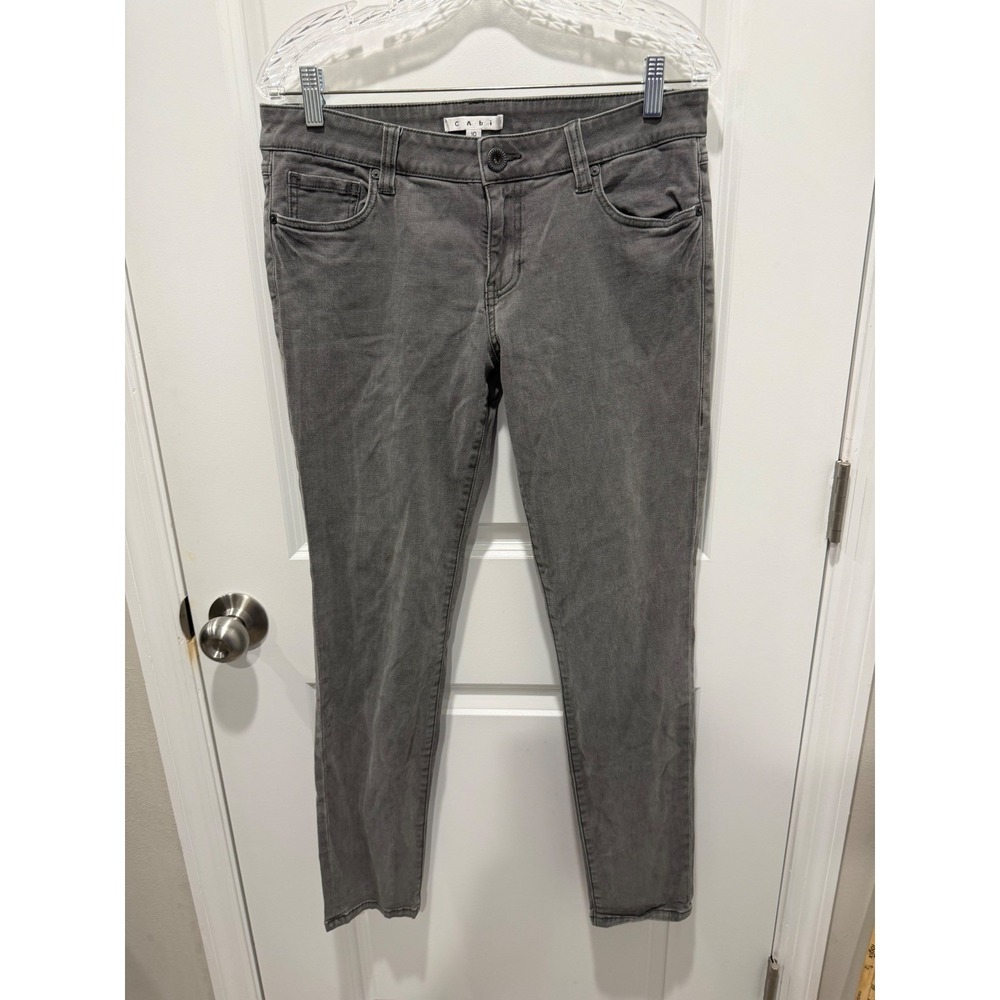 Cabi Womens Skinny Pants Stretch Twill Gray Size 10